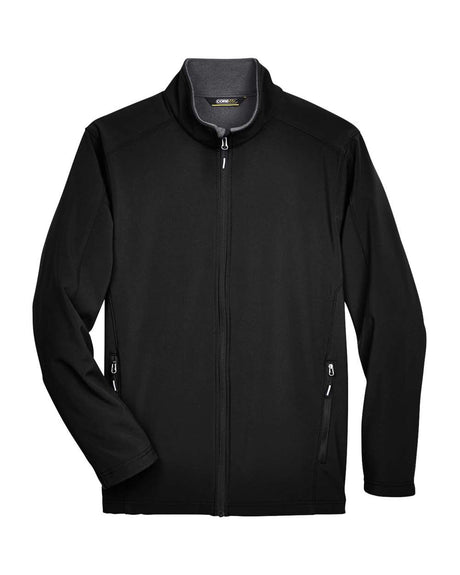 CORE365 Men's Tall Cruise Two-Layer Fleece Bonded Soft Shell Jacket. 88184T - Black