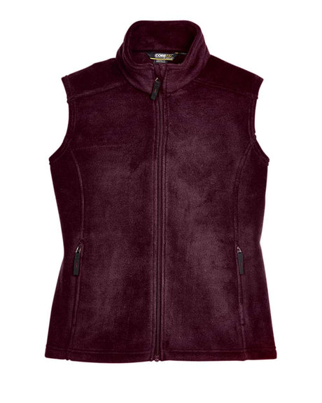 CORE365 Women's Journey Fleece Vest. 78191 - Burgundy