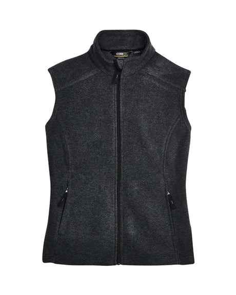 CORE365 Women's Journey Fleece Vest. 78191 - Heather Charcoal
