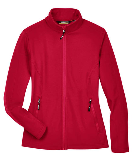 CORE365 Women's Cruise Two-Layer Fleece Bonded Soft Shell Jacket. 78184 - Classic Red