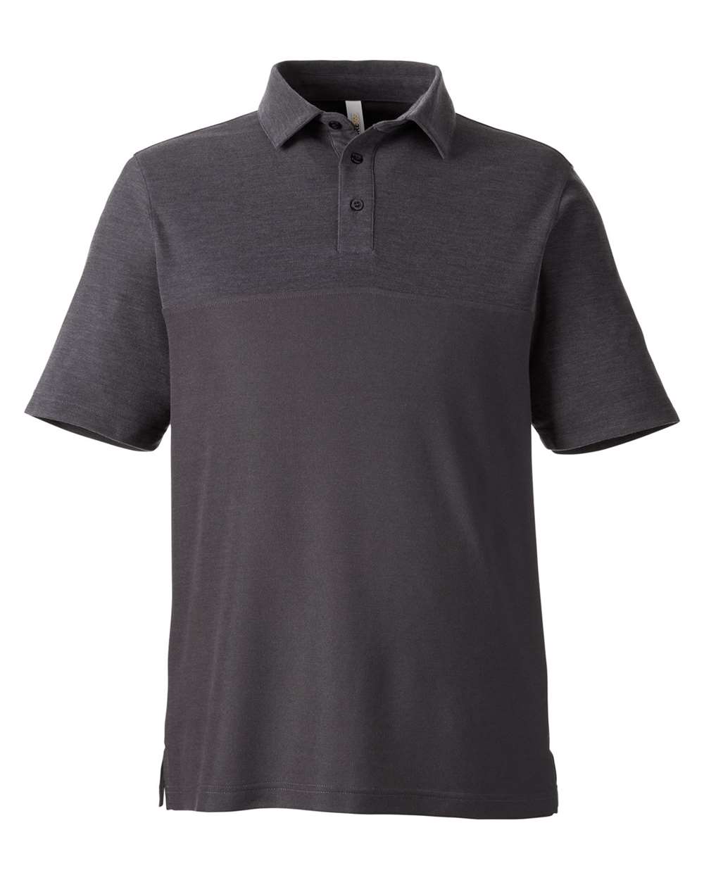 CORE365 Men's Fusion ChromaSoft™ Colorblock Polo. CE112C - Carbon/ Carbon Heather