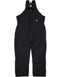 Berne Apparel Men's Tall Heritage Insulated Bib Overall. B415T - Black