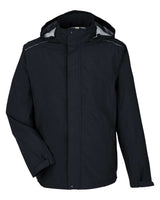 CORE365 Men's Barrier Packable Waterproof Rain Jacket. CE712 - Black