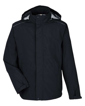 CORE365 Men's Barrier Packable Waterproof Rain Jacket. CE712 - Black