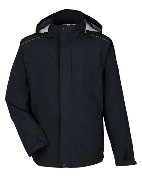 CORE365 Men's Barrier Packable Waterproof Rain Jacket. CE712 - Black