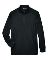 Devon & Jones Men's Stretch Tech-Shell® Compass Quarter-Zip Pullover. DG440 - Black