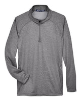 Devon & Jones Men's Stretch Tech-Shell® Compass Quarter-Zip Pullover. DG440 - Dark Grey Heather