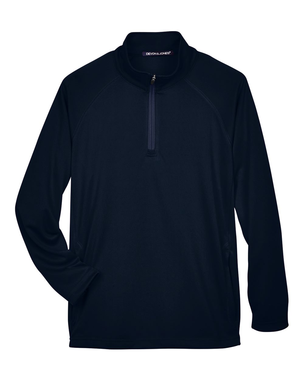 Devon & Jones Men's Stretch Tech-Shell® Compass Quarter-Zip Pullover. DG440 - Navy