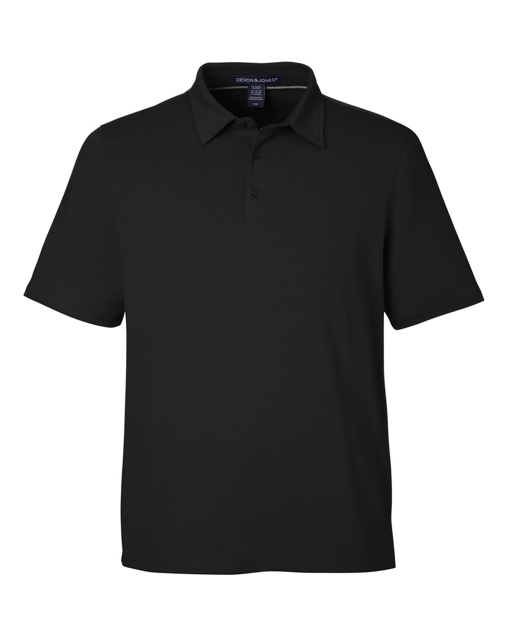 Devon & Jones Men's Raleigh Stretch Polo. DG120 - Black