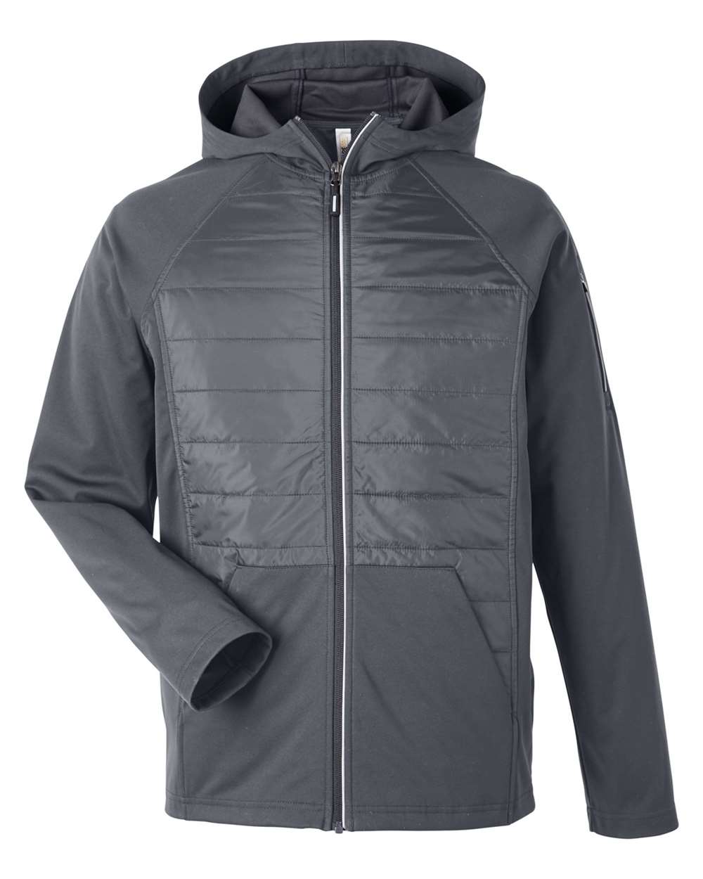 CORE365 Unisex Techno Lite Hybrid Hooded Jacket. CE808 - Carbon
