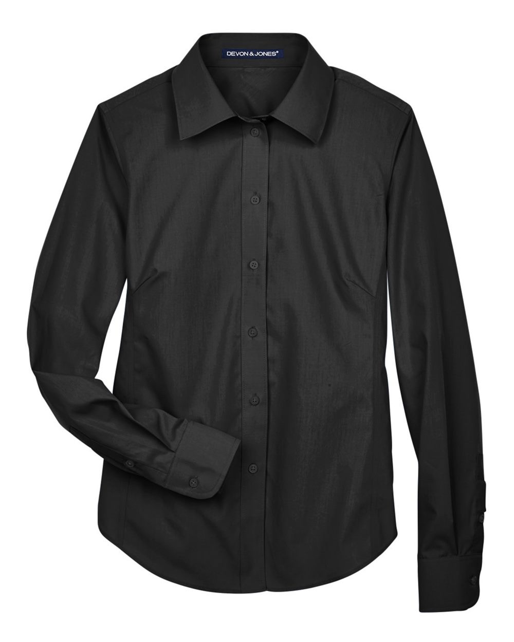 Devon & Jones Women's Crown Collection® Broadcloth Woven Dress Shirt. D620W - Black