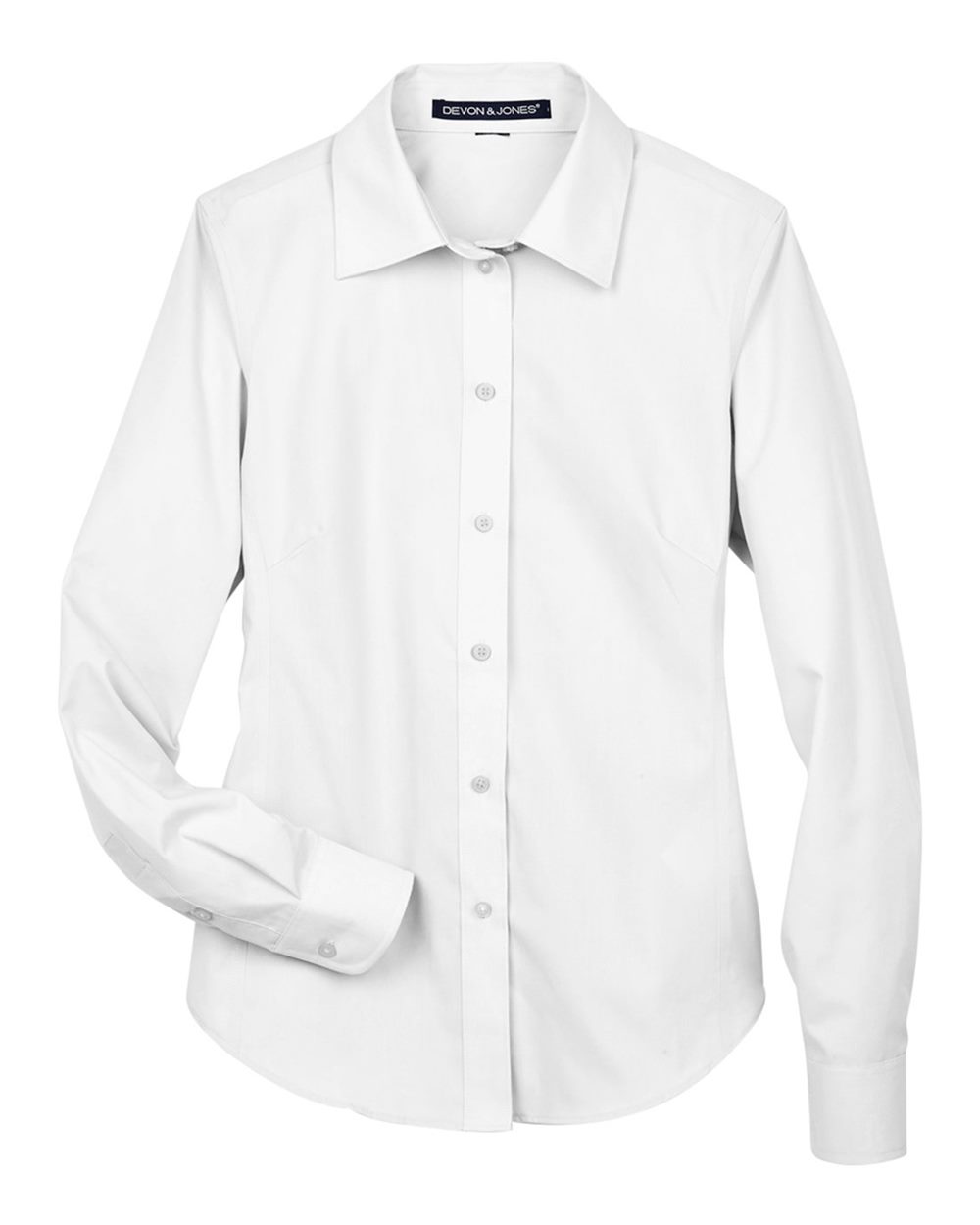 Devon & Jones Women's Crown Collection® Broadcloth Woven Dress Shirt. D620W - White