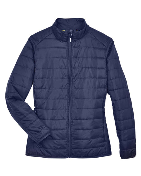 CORE365 Women's Prevail Packable Puffer Jacket. CE700W - Classic Navy