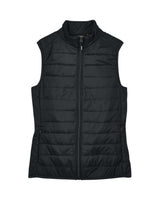 CORE365 Women's Prevail Packable Puffer Vest. CE702W - Black