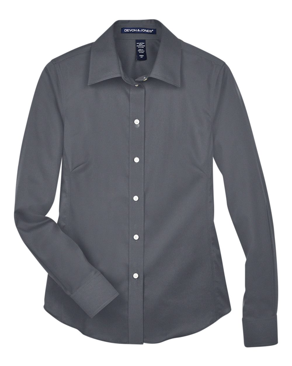 Devon & Jones Women's Crown Collection® Solid Stretch Twill Woven Dress Shirt. DG530W - Graphite