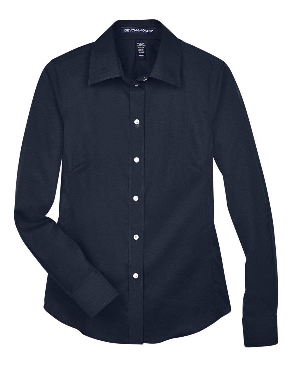 Devon & Jones Women's Crown Collection® Solid Stretch Twill Woven Dress Shirt. DG530W - Navy