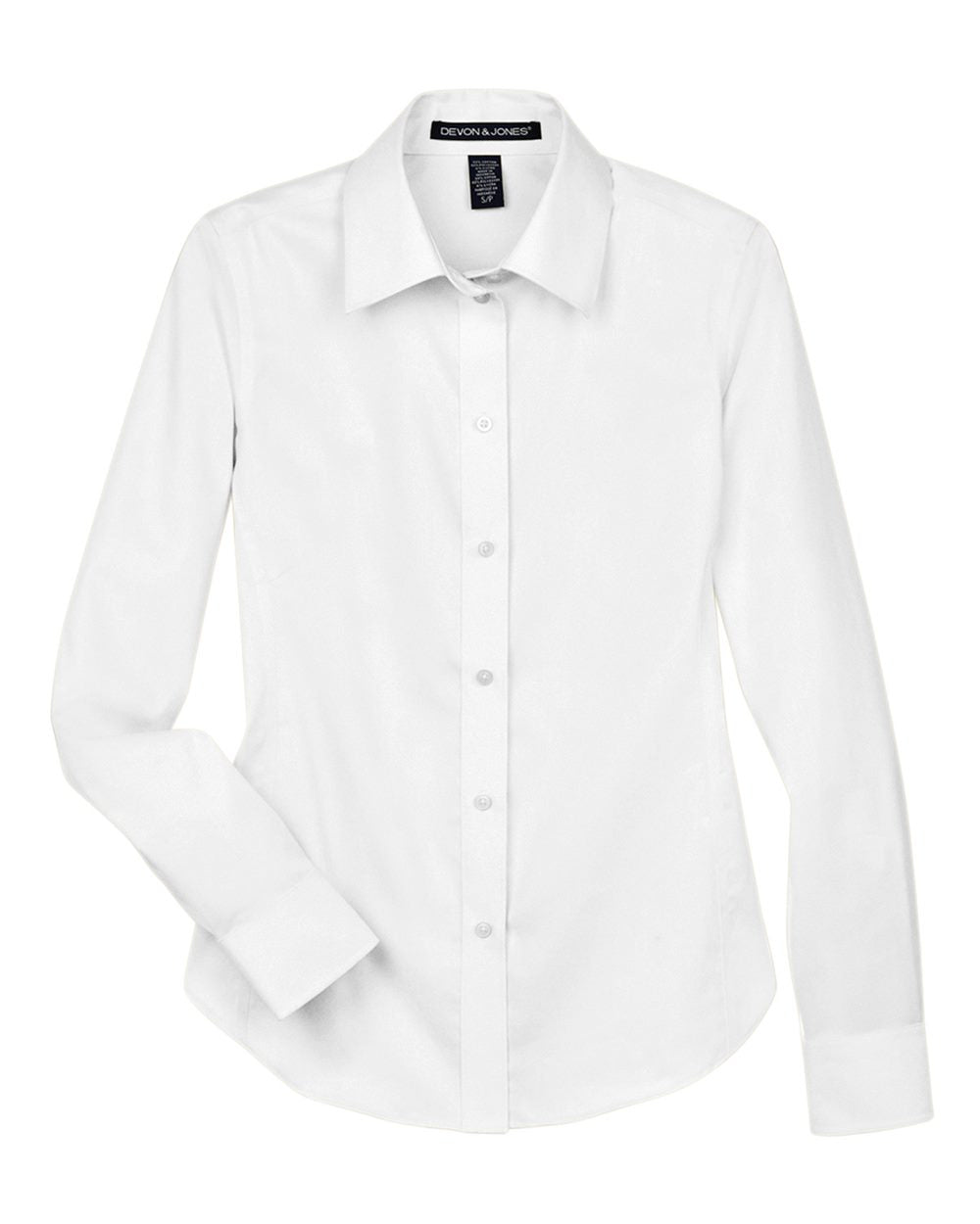 Devon & Jones Women's Crown Collection® Solid Stretch Twill Woven Dress Shirt. DG530W - White