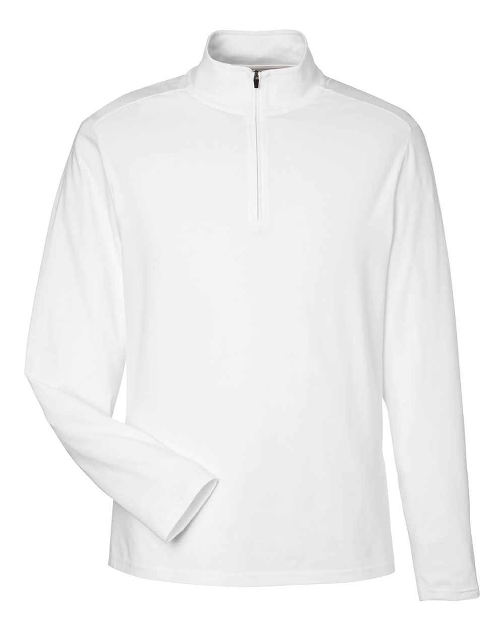 Devon & Jones Men's Raleigh Stretch Quarter-Zip Pullover. DG425 - White