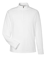 Devon & Jones Men's Raleigh Stretch Quarter-Zip Pullover. DG425 - White