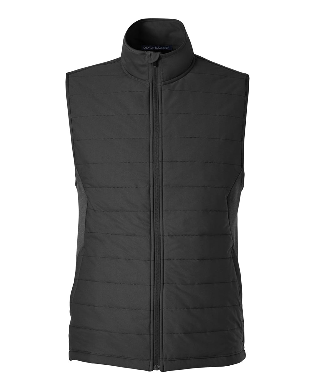 Devon & Jones Men's New Classics® Charleston Hybrid Vest. DG706 - Black/ Melange Black
