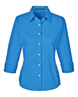Devon & Jones Women's Perfect Fit™ Three-Quarter Sleeve Stretch Poplin Dress Shirt. DP625W - French Blue
