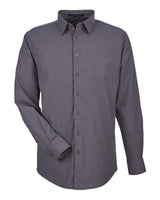 Devon & Jones Men's CrownLux Performance® Tonal Mini Check Woven Dress Shirt. DG535 - Carbon