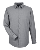 Devon & Jones Men's CrownLux Performance® Tonal Mini Check Woven Dress Shirt. DG535 - Graphite