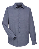 Devon & Jones Men's CrownLux Performance® Tonal Mini Check Woven Dress Shirt. DG535 - Navy