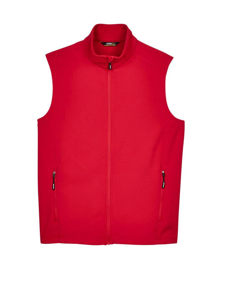 CORE365 Men's Cruise Two-Layer Fleece Bonded Soft Shell Vest. CE701 - Classic Red