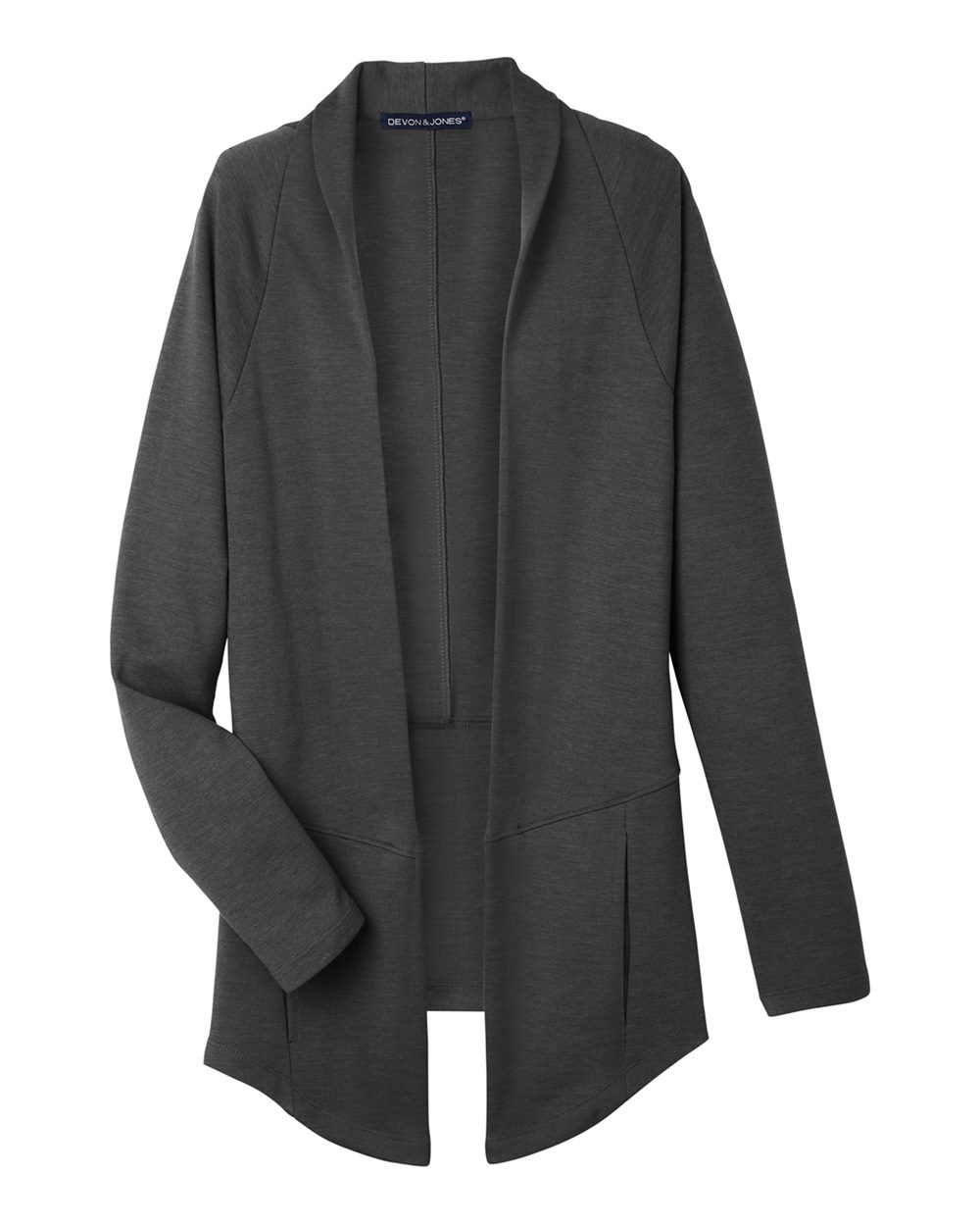 Devon & Jones Women's New Classics® Charleston Cardigan. DG481W - Black Melange
