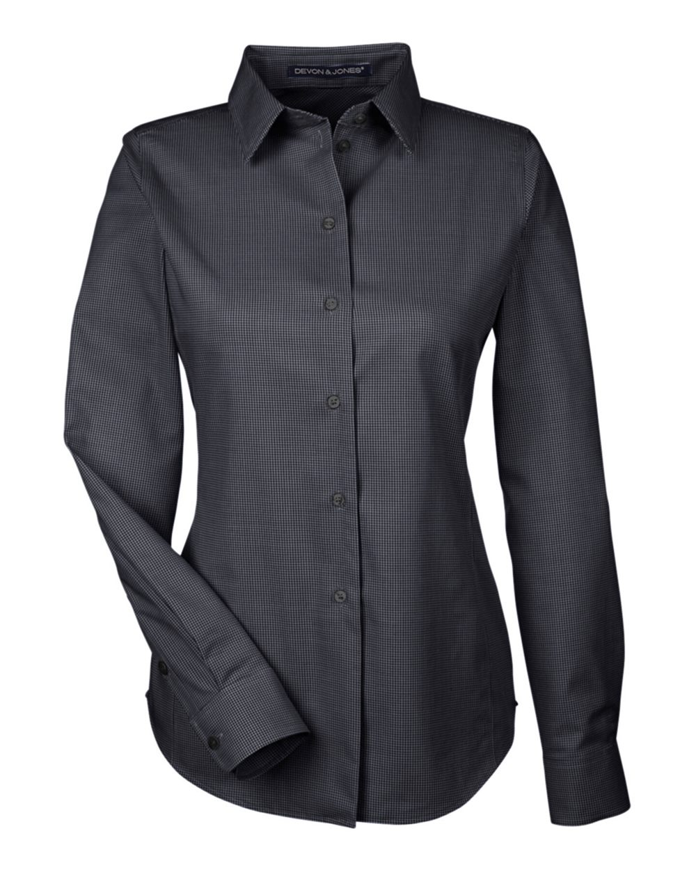 Devon & Jones Women's Crown Collection® Royal Dobby Woven Dress Shirt. DG532W - Black