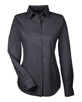 Devon & Jones Women's Crown Collection® Royal Dobby Woven Dress Shirt. DG532W - Black