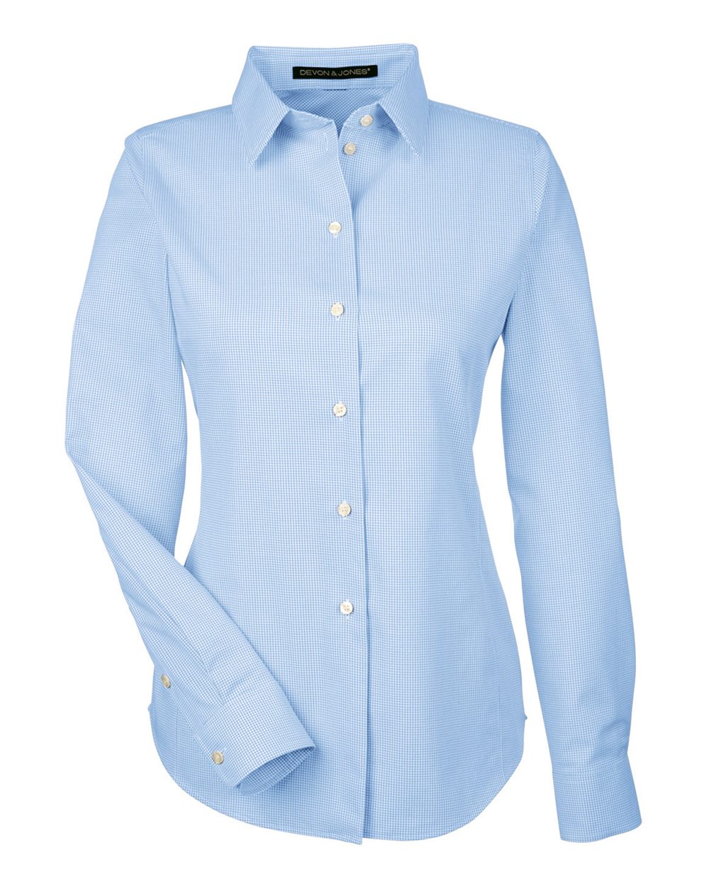 Devon & Jones Women's Crown Collection® Royal Dobby Woven Dress Shirt. DG532W - French Blue
