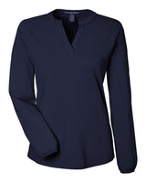 Devon & Jones Women's Raleigh Half-Placket Knit Top. DP122W - Navy