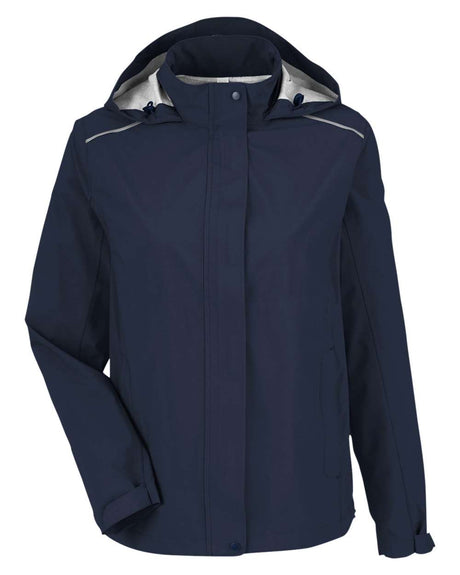 CORE365 Women's Barrier Packable Waterproof Rain Jacket. CE712W - Classic Navy