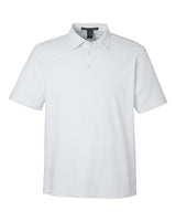 Devon & Jones Men's Crownlux Performance® Geo Polo. DG101 - White/ Silver