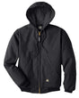 Berne Apparel Men's Tall Highland Washed Cotton Duck Hooded Jacket. HJ51T - Black