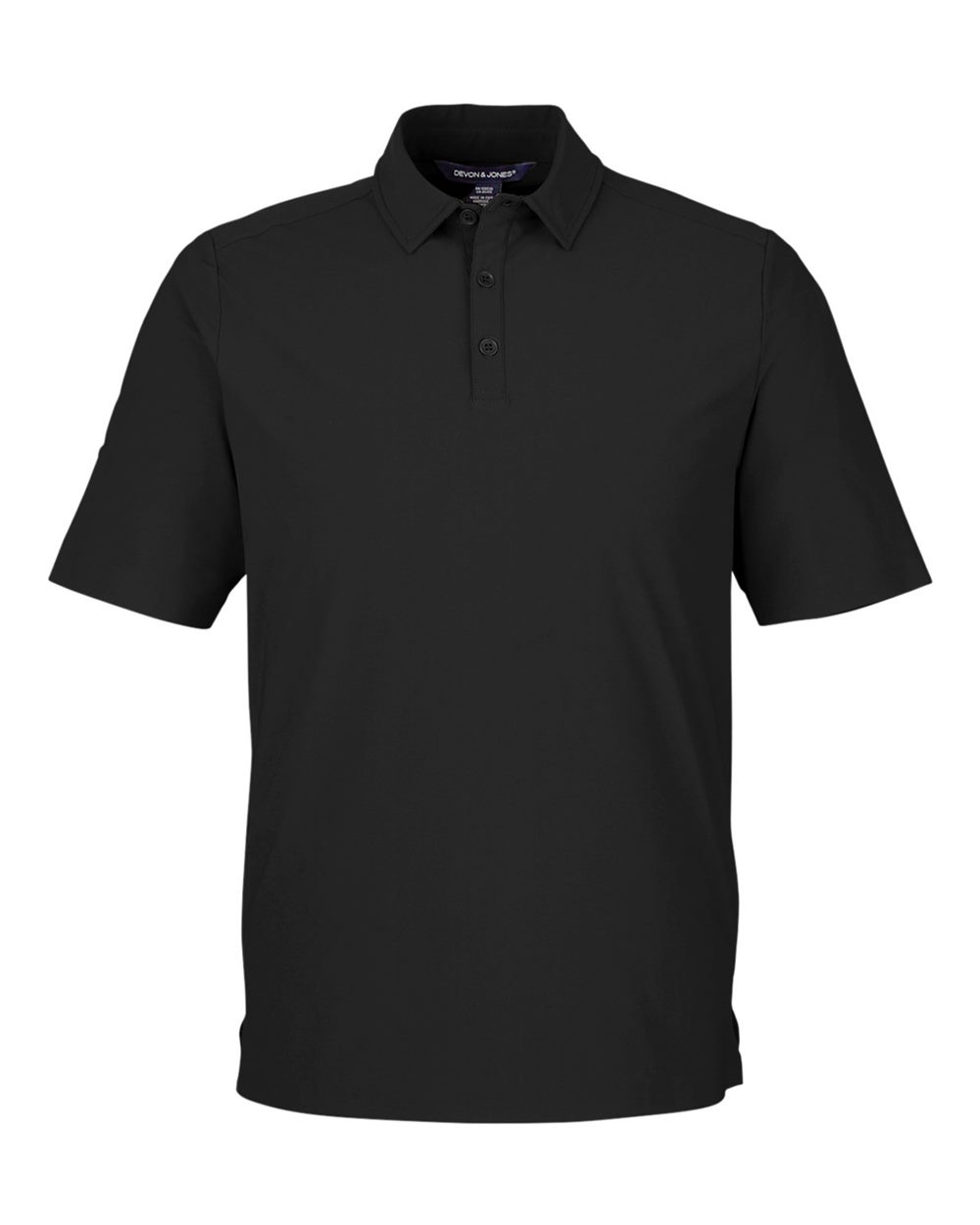 Devon & Jones Men's CrownLux Performance® Windsor Welded Polo. DG110 - Black