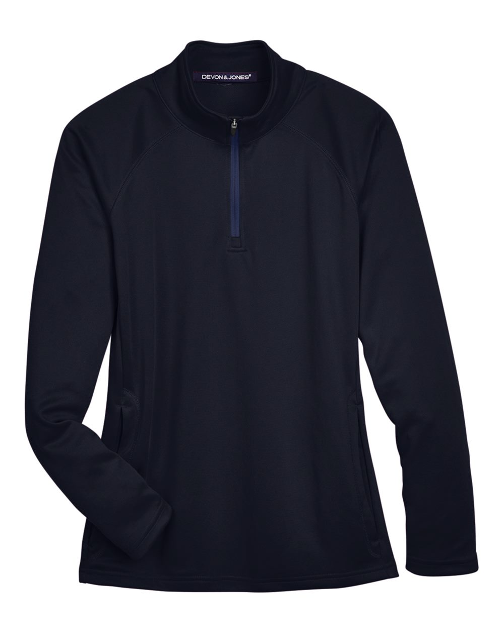 Devon & Jones Women's Stretch Tech-Shell® Compass Quarter-Zip Pullover. DG440W - Navy