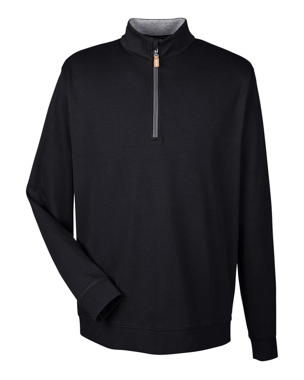 Devon & Jones Men's DRYTEC20™ Performance Quarter-Zip Pullover. DG479 - Black/ Grey Heather/ Graphite