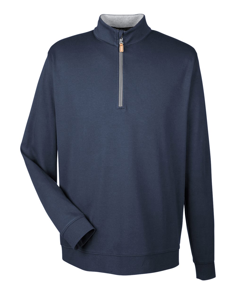 Devon & Jones Men's DRYTEC20™ Performance Quarter-Zip Pullover. DG479 - Navy/ Grey Heather/ Graphite