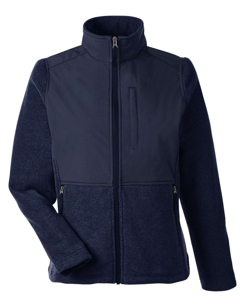 CORE365 Women's Journey Summit Hybrid Full-Zip. CE890W - Classic Navy/ Classic Navy