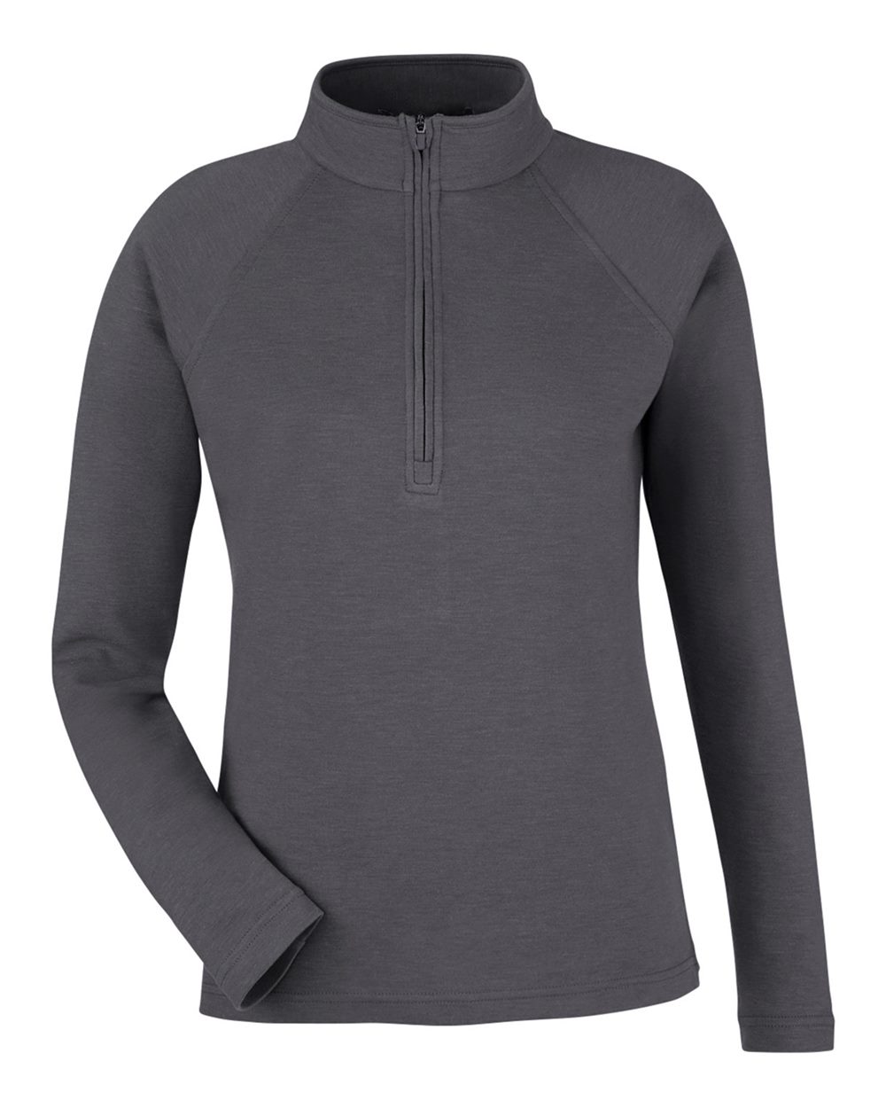 Devon & Jones Women's New Classics® Charleston Quarter-Zip Pullover. DG481WZ - Black Melange