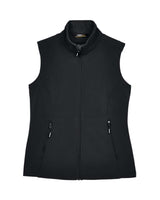 CORE365 Women's Cruise Two-Layer Fleece Bonded Soft Shell Vest. CE701W - Black