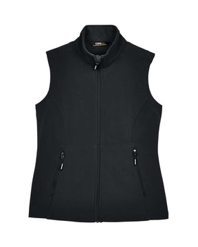 CORE365 Women's Cruise Two-Layer Fleece Bonded Soft Shell Vest. CE701W - Black