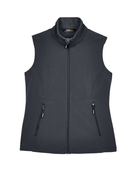 CORE365 Women's Cruise Two-Layer Fleece Bonded Soft Shell Vest. CE701W - Carbon