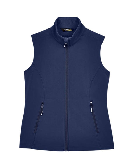CORE365 Women's Cruise Two-Layer Fleece Bonded Soft Shell Vest. CE701W - Classic Navy