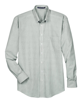 Devon & Jones Men's Crown Collection® Banker Stripe Woven Dress Shirt. D645 - Dill