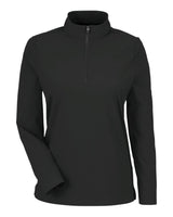 Devon & Jones Women's CrownLux Performance® Windsor Welded Quarter-Zip Pullover. DG410W - Black