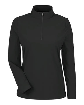 Devon & Jones Women's CrownLux Performance® Windsor Welded Quarter-Zip Pullover. DG410W - Black